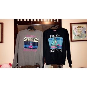 Pink Dolphin Sweatshirts (: